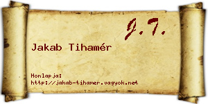 Jakab Tihamér névjegykártya