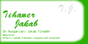tihamer jakab business card